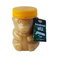 Алтайский мёд Разнотравье, Мишка ПЭТ, 450 г