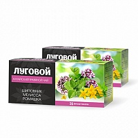 Травяной чай "Луговой", 25 фильтр-пакетов по 1,2г